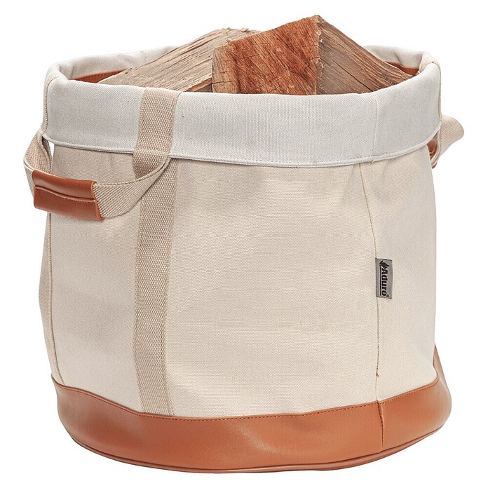 Aduro Holz- & Allzwecktragetasche (Durchmesser: 35 cm, Stoff, Beige) | BAUHAUS