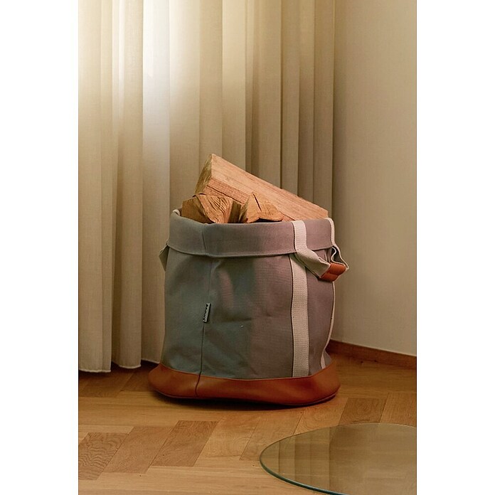 Aduro Holz- & Allzwecktragetasche (Durchmesser: 35 cm, Stoff, Grau) | BAUHAUS