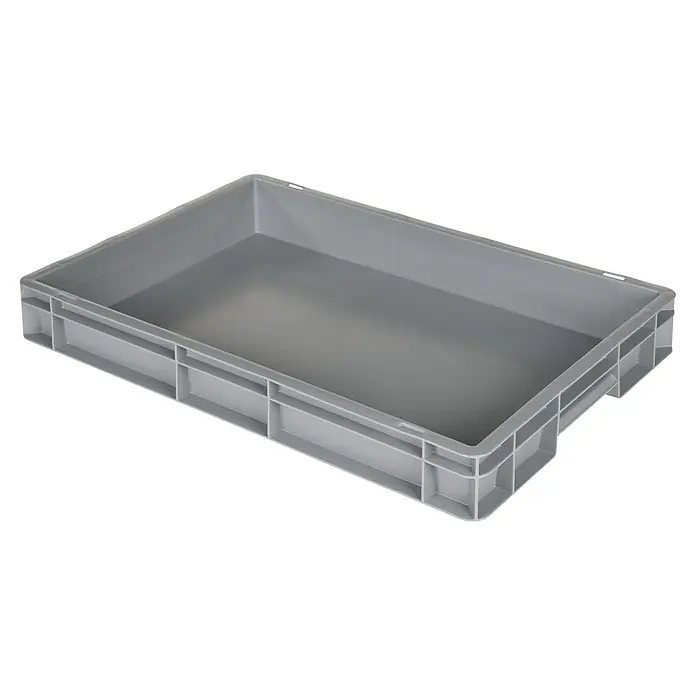BAUHAUS Eurobox - 15 l, L x B x H: 40 x 60 x 8 cm, Grau - Stapelbare graue Kunststoffkiste zur Lagerung und zum Transport.