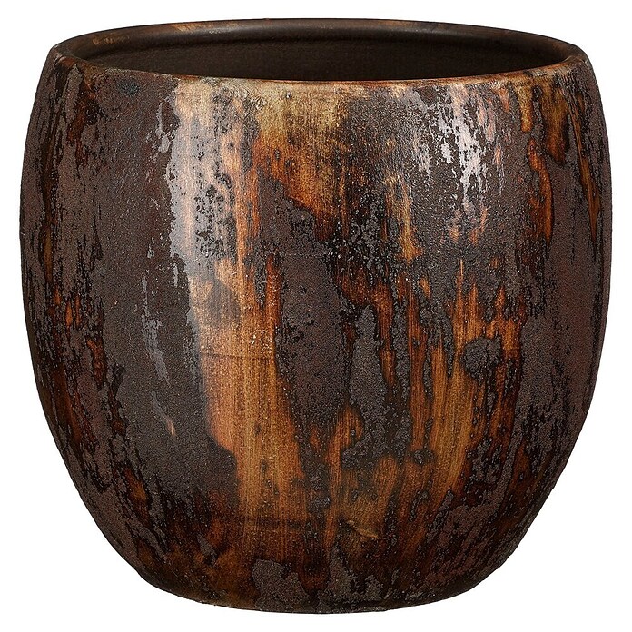 Okrogel cvetlični lonec Roel  (24 x 24 cm, Videz rje) | 8450 - Übertoepfe Keramik | IAKA - Gefäße Indoor | IAK - Gefässe,Deko outdoor, Zeitschriften | IA - Gartenhartware | I - Stadtgarten | BAUHAUS