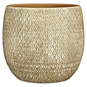 Okrogel cvetlični lonec Madeira  (Ø x V: 28 x 28 cm, Peščena, Sijaj) | Okrasni cvetlični lonci | Cvetlični lonci | Posode za rastline | Vrt in prosti čas | Izdelki | BAUHAUS