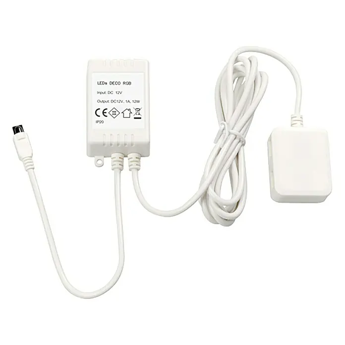 Tween Light Lichtleiste 4er Set - Länge: 160 cm, Lichtfarbe: Mehrfarbig, 0,15 W, Anzahl Leuchtmittel: 60 Stk. - LEDs Deco RGB Controller mit 12V Eingangs- und Ausgangsspannung, 1A Stromstärke und 12W Leistung zur Steuerung von RGB LED-Beleuchtung.