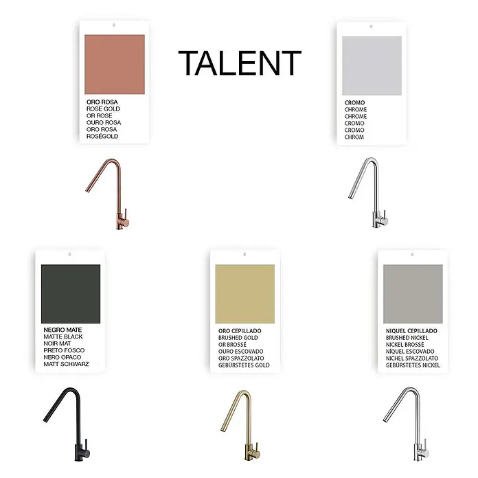 Poalgi Spültischarmatur Talent - Mattschwarz, Matt - Küchenarmatur in verschiedenen Ausführungen: Roségold, Chrom, Mattschwarz, gebürstetes Gold und gebürstetes Nickel.