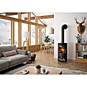 Justus Kaminofen Baltrum D 2.0 (5,5 kW, Raumheizvermögen: 88 m³, Material Verkleidung: Stahl, Schwarz) | BAUHAUS