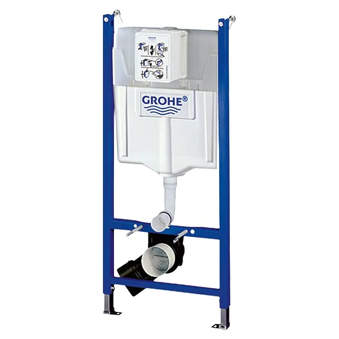Grohe WC-Vorwandelement Solido - 2-Mengen-Spülung, 13 x 50 x 113,5 cm - Diagonale Ansicht
