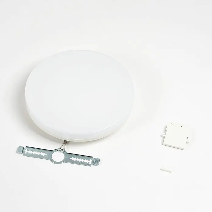 Prios Deckenleuchte Artin - weiß / opal - Runde weiße Deckenleuchte mit Montagehalterung und elektrischen Anschlüssen.