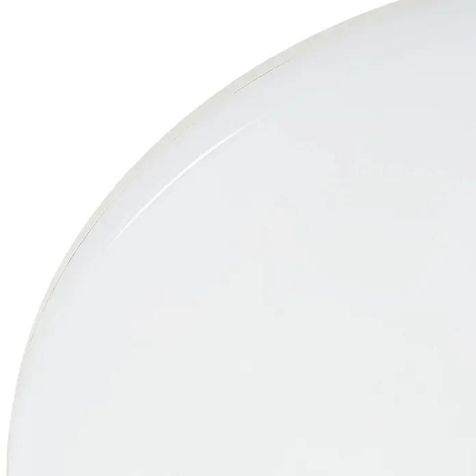Prios Deckenleuchte Artin - weiß / opal - Weiße, glänzende, gekrümmte Oberfläche, möglicherweise ein Deckel oder Teller.