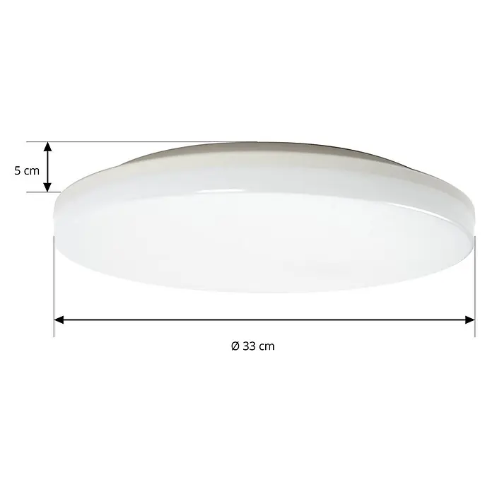 Prios Deckenleuchte Artin - weiß / opal - Weiße, runde Deckenleuchte, Ø 33 cm, 5 cm Höhe.