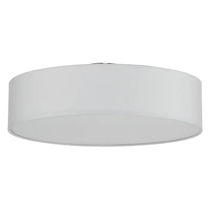Lindby Deckenleuchte Sebatin - weiß / opal, E27 - Weiße trommelförmige Deckenleuchte mit Metallbesatz.