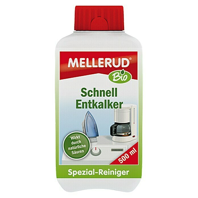 Mellerud Bio Schnellentkalker500 ml, Rechteckflasche mit kindergesichertem Verschluss Front View