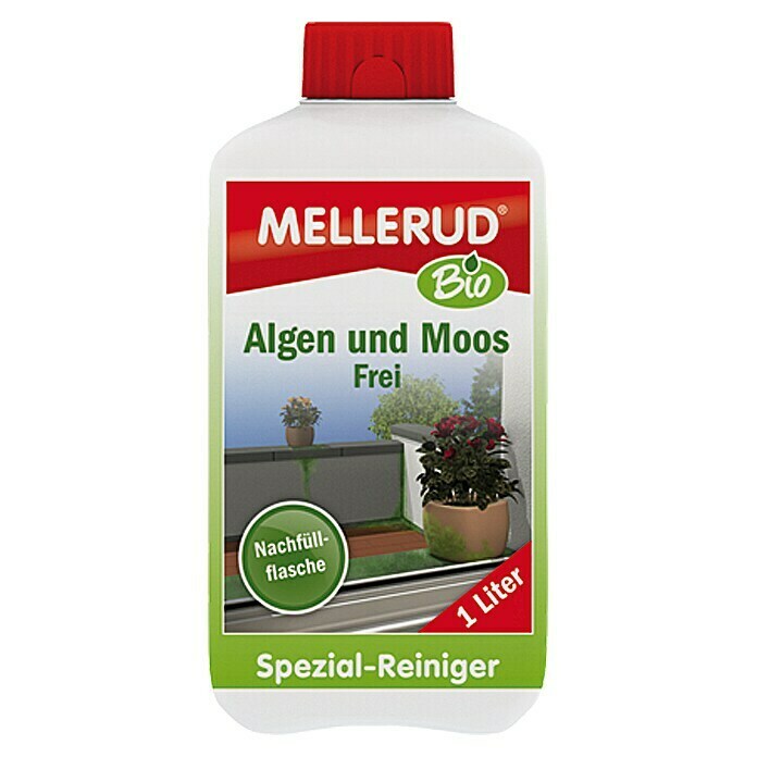 Mellerud Bio Algen- & Moos-Frei1 l, Rechteckflasche mit kindergesichertem Verschluss Front View