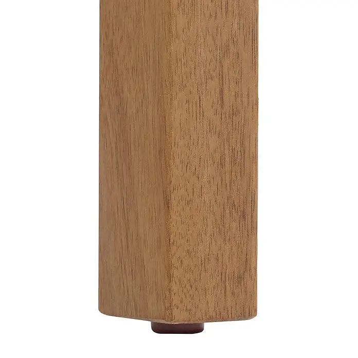 Proregal Gartenbank Mit Kissen Grau - Holz, Braun - Brauner Holzmöbelfuß mit Maserung, unten mit dunkler Fußauflage.
