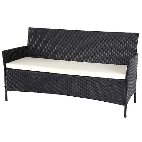Proregal  Gartenbank 3-Sitzer Kissen Creme
