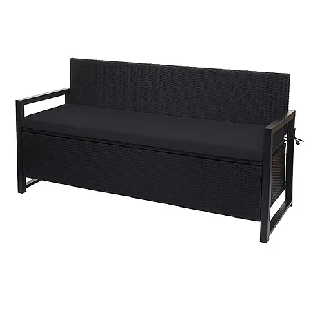 Proregal  Gartenbank 3-Sitzer Kissen Schwarz