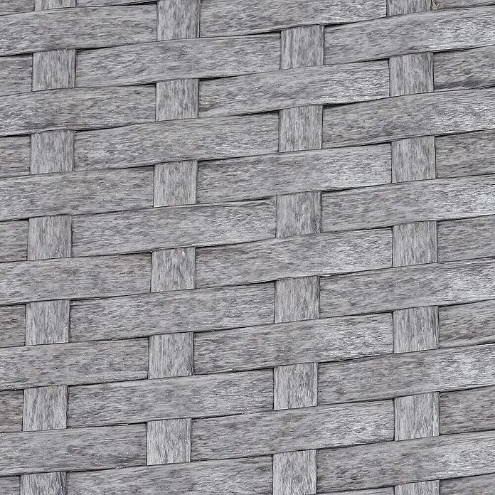 Proregal Gartenbank 3-Sitzer Kissen Creme - Polyester, Grau - Graues Flechtmuster aus ineinandergreifenden Streifen, ähnlich Holz oder Rattan.