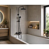 Rousseau Sistema de ducha y bañera Hera (Con grifo monomando, Distancia entre orificios: 15 cm, Número de tipos de chorro: 5 ud., Negro) | BAUHAUS