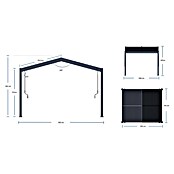 Pergola Icon 1013 (L x B x H: 308 x 399 x 282 cm, Anthrazit, Aluminium) | BAUHAUS