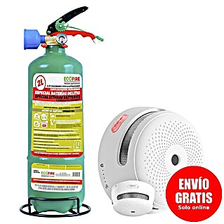 Simonrack Ecofire Extintor de incendios + detector de humos Basic (2 l)