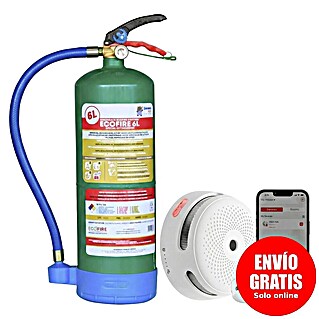 Simonrack Ecofire Extintor de incendios + detector de humos Smart (6 l)