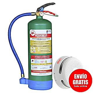 Simonrack Ecofire Extintor de incendios + detector de humos Basic (6 l)