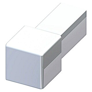 Vierkante hoek (Aluminium, Chroom, Hoogte: 8 mm)