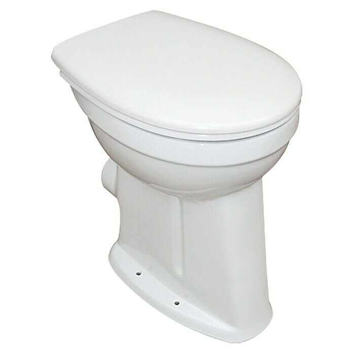 Camargue Set stajeća WC školjka sa kotlićem Plus 100 (S rubom za pranje, WC odvod: Vodoravno, Bijelo)