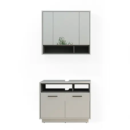 Vicco  Badmöbel-Set Beatrice Grau 2 Teile