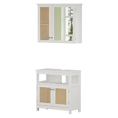 Vicco  Badmöbel-Set Rosario Weiß 2 Teile