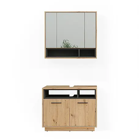 Vicco  Badmöbel-Set Beatrice Artisan-Eiche 2 Teile