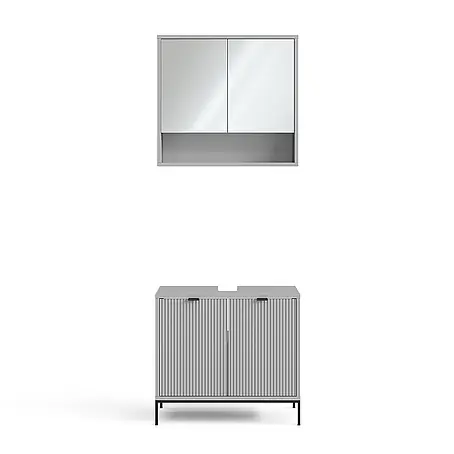 Vicco  Badmöbel-Set Eliza Grau 2 Teile