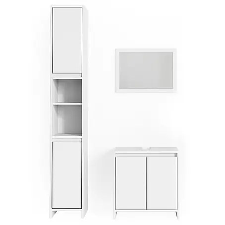 Vicco  Badmöbel-Set Emma Weiß 3er Set