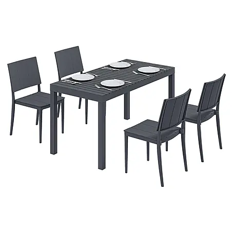 Outsunny  Gartentisch-Set