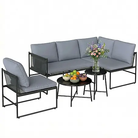 Outsunny  Loungemöbel-Set