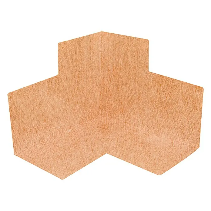 Racofix RF-100 Dichtecke Innen - 110 x 110 mm - Ein hellbraunes, dreieckiges Pflaster zur Wundversorgung und zum Schutz vor Verunreinigungen. Ideal für kleine Verletzungen und Schnitte.