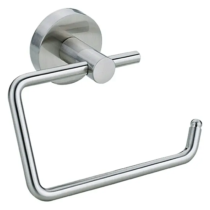 Tesa Toilettenpapierhalter - Ohne Deckel, Montageart: Kleben, Edelstahloptik - Dieser glänzende Toilettenpapierhalter aus Metall ist eine elegante Ergänzung für jedes Badezimmer. Er ist robust und leicht zu montieren.