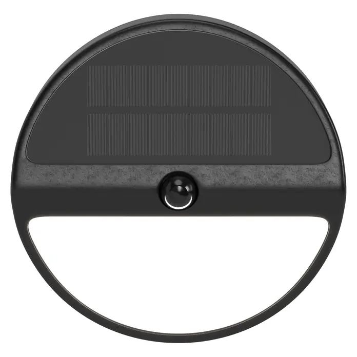 Lavida Solar-Außenwandleuchte - 5 W, L x B x H: 9,7 x 20 x 20 cm, Schwarz, IP54, 500 lm