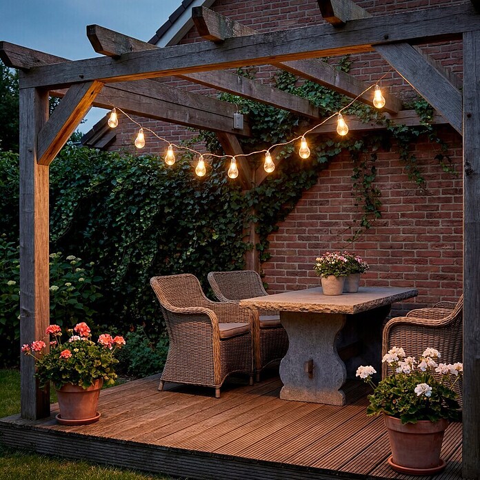 Starlux Led-feestverlichting (10 lampen, Werkt op batterijen, 3 m)