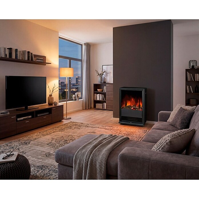 Voltomat HEATING Elektrischer Kamin (Schwarz, 2.000 W)