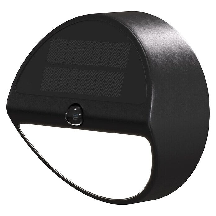 Lavida Solar-Außenwandleuchte (5 W, L x B x H: 9,7 x 20 x 20 cm, Schwarz, IP54, 500 lm) | BAUHAUS