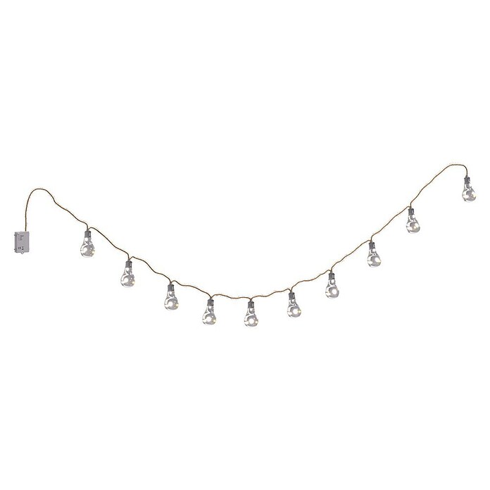 Starlux Led-feestverlichting (10 lampen, Werkt op batterijen, 3 m)