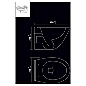 Sanicomfort Wand-WC Anthrazit Matt (Spülrandlos, Ohne Spezialglasur, Spülform: Tief, WC Abgang: Waagerecht, Anthrazit) | BAUHAUS
