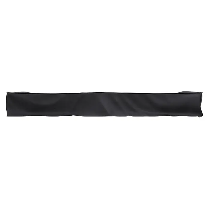 Sunfun Sandkasten-Schutzhülle - L x B x H: 160 x 160 x 20 cm, Polyester Oxford 420D, 160 g/m², Anthrazit - Schwarzes Stoffbanner mit natürlichen Falten.