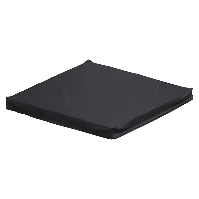 Sunfun Sandkasten-Schutzhülle - L x B x H: 210 x 210 x 20 cm, Polyester Oxford 420D, 160 g/m², Anthrazit - Dunkelgraues quadratisches Sitzkissen.