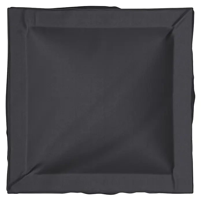 Sunfun Sandkasten-Schutzhülle - L x B x H: 160 x 160 x 20 cm, Polyester Oxford 420D, 160 g/m², Anthrazit - Quadratisches, dunkelgraues Stoffkissen mit vertieftem Mittelteil.