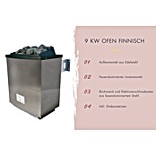 Karibu Fasssauna (9 KW Ofen mit externer Steuerung, Natur, L x B x H: 175 x 225 x 229 cm) | BAUHAUS