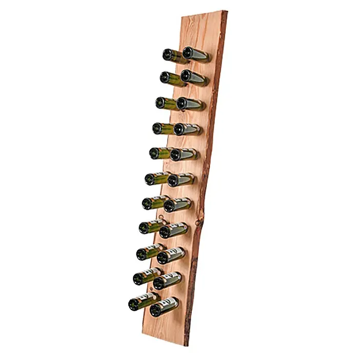 Exclusivholz Blockware - Douglasie, Anfallende Breite: 20 cm - 25 cm, 200 x 3 cm - Holz-Weinregal mit rustikalem Design. Das Weinregal bietet Platz für eine Vielzahl von Weinflaschen und ist ein echter Hingucker.