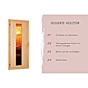 Karibu Saunahaus Hytti (9 KW Bio-Ofen mit externer Steuerung, Natur, L x B x H: 113 x 196 x 228 cm) | BAUHAUS