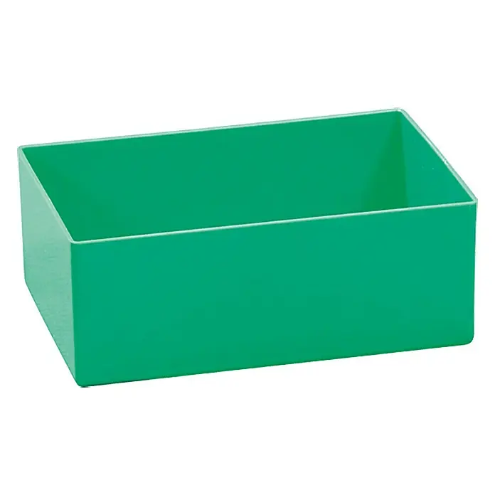 Lockweiler Kleinteileeinsatz 8 - 10,8 x 16,2 x 6,3 cm, Grün - Grüne rechteckige Kunststoffbox zur Aufbewahrung, ideal für Büro oder Haushalt. Robust und vielseitig einsetzbar.