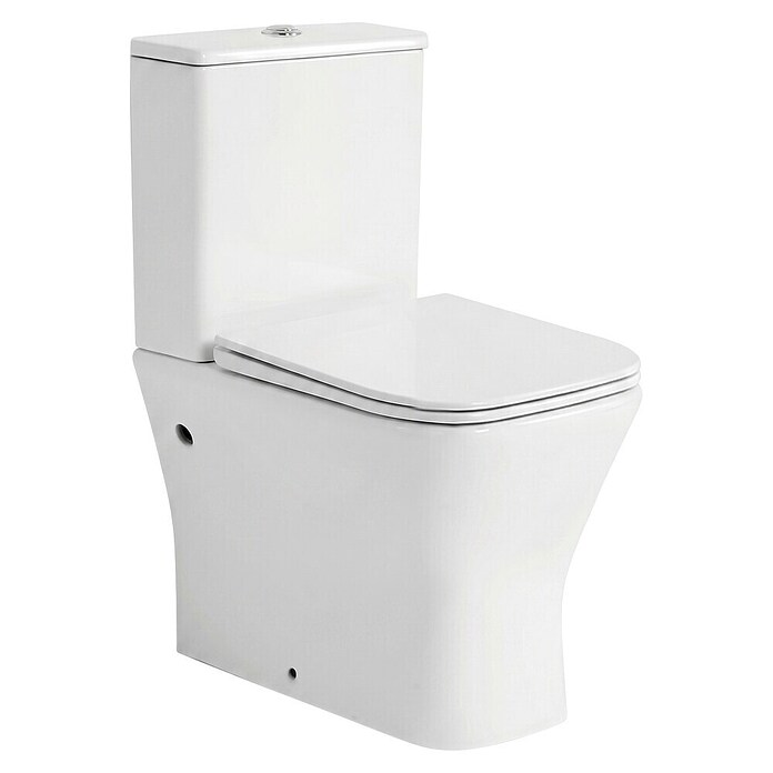 Pack de WC Lura (Sin borde de descarga, Salida dual, Blanco) | BAUHAUS