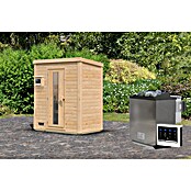 Karibu Saunahaus Hytti (9 KW Bio-Ofen mit externer Steuerung, Natur, L x B x H: 113 x 196 x 228 cm) | BAUHAUS